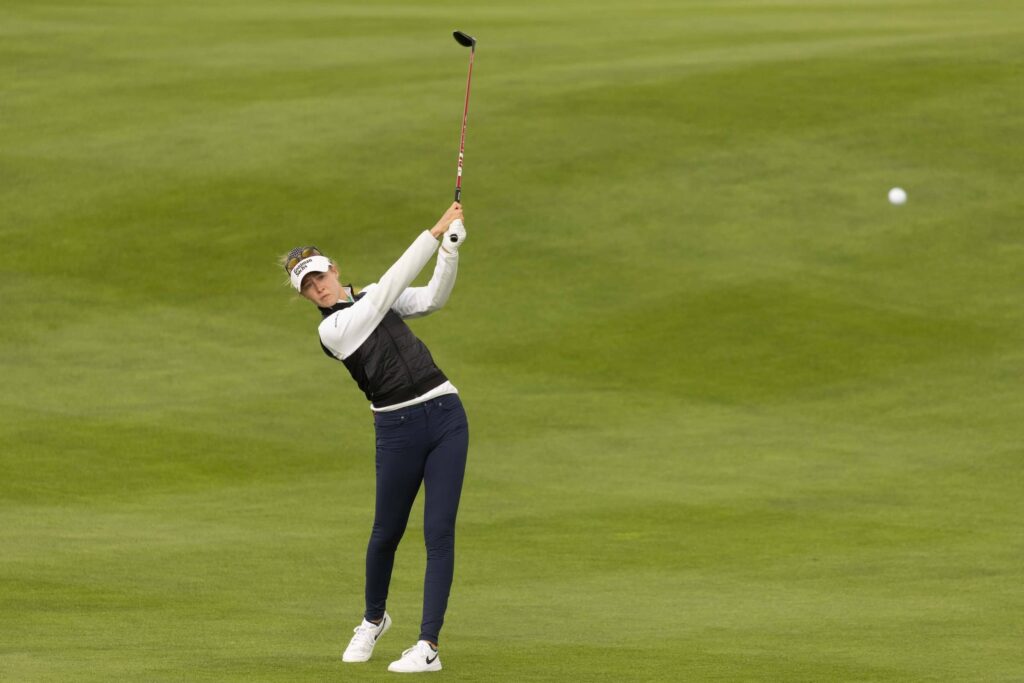 Nelly-Korda-during-Round-2-of-Aramco-Team-Series-London