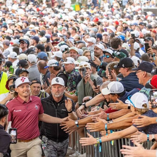 Captain Cameron Smith of Ripper GC celebrates with the crowd