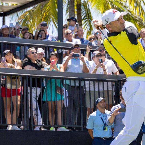 Captain Sergio Garcia of Fireballs GC shot a 4-under 68 Saturday to take the lead heading into the final round.