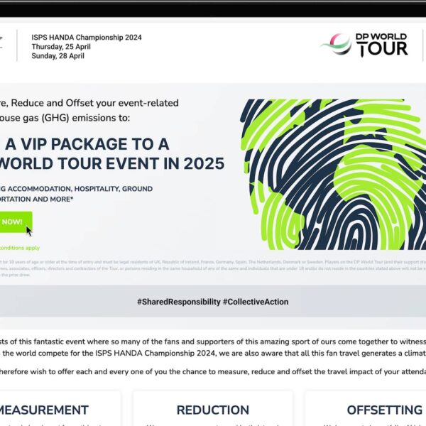 dp world tour fan travel emissions tracker