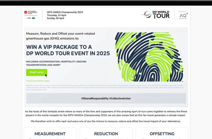 dp world tour fan travel emissions tracker