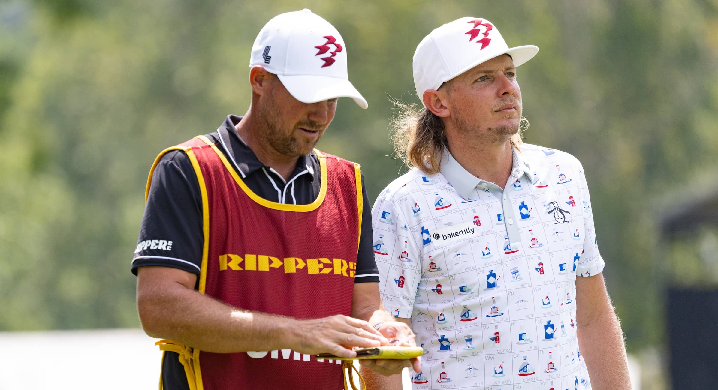 Captain Cameron Smith of Ripper GC and his: caddie, Sam Pinfold