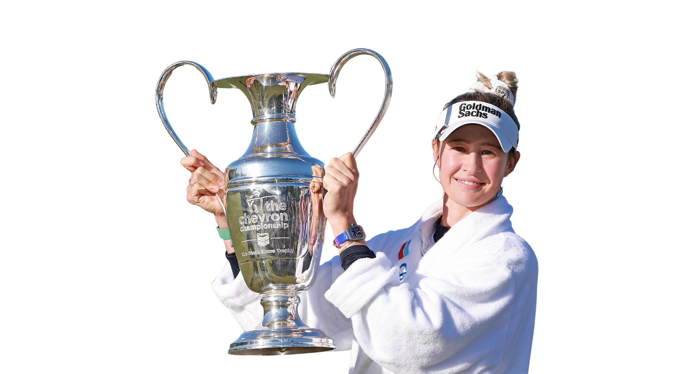 Nelly Korda with the Chevron Trophy