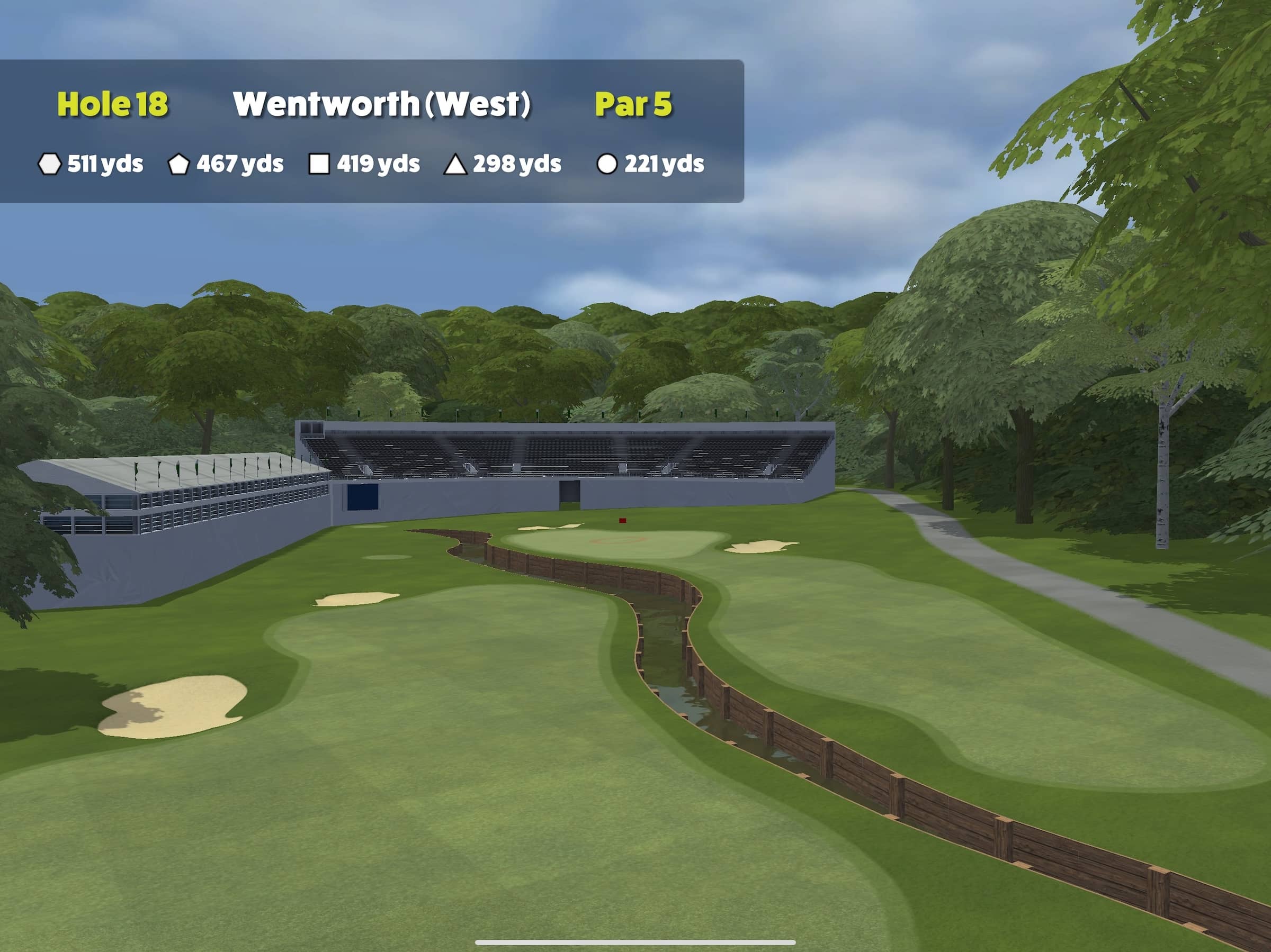 Awesome Golf v3 -Virtual Golf - Wentworth 18th