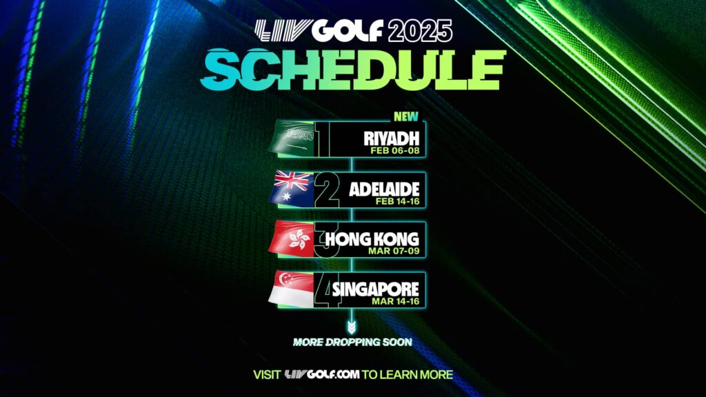 LIV Golf 2025 schedule