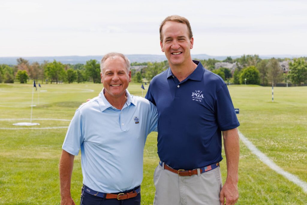 PGA of America Golf Professional Tony Pancake and Peyton Manning