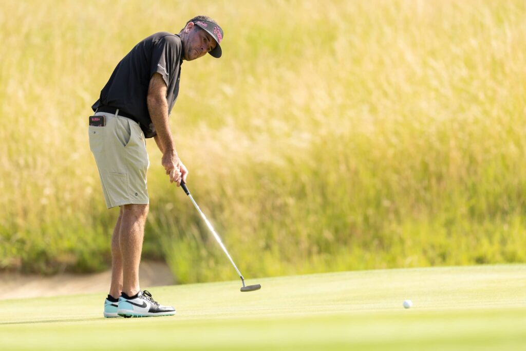 Bubba Watson, the two-time Masters winner pictured putting on the 12th green during the first round of LIV Golf London