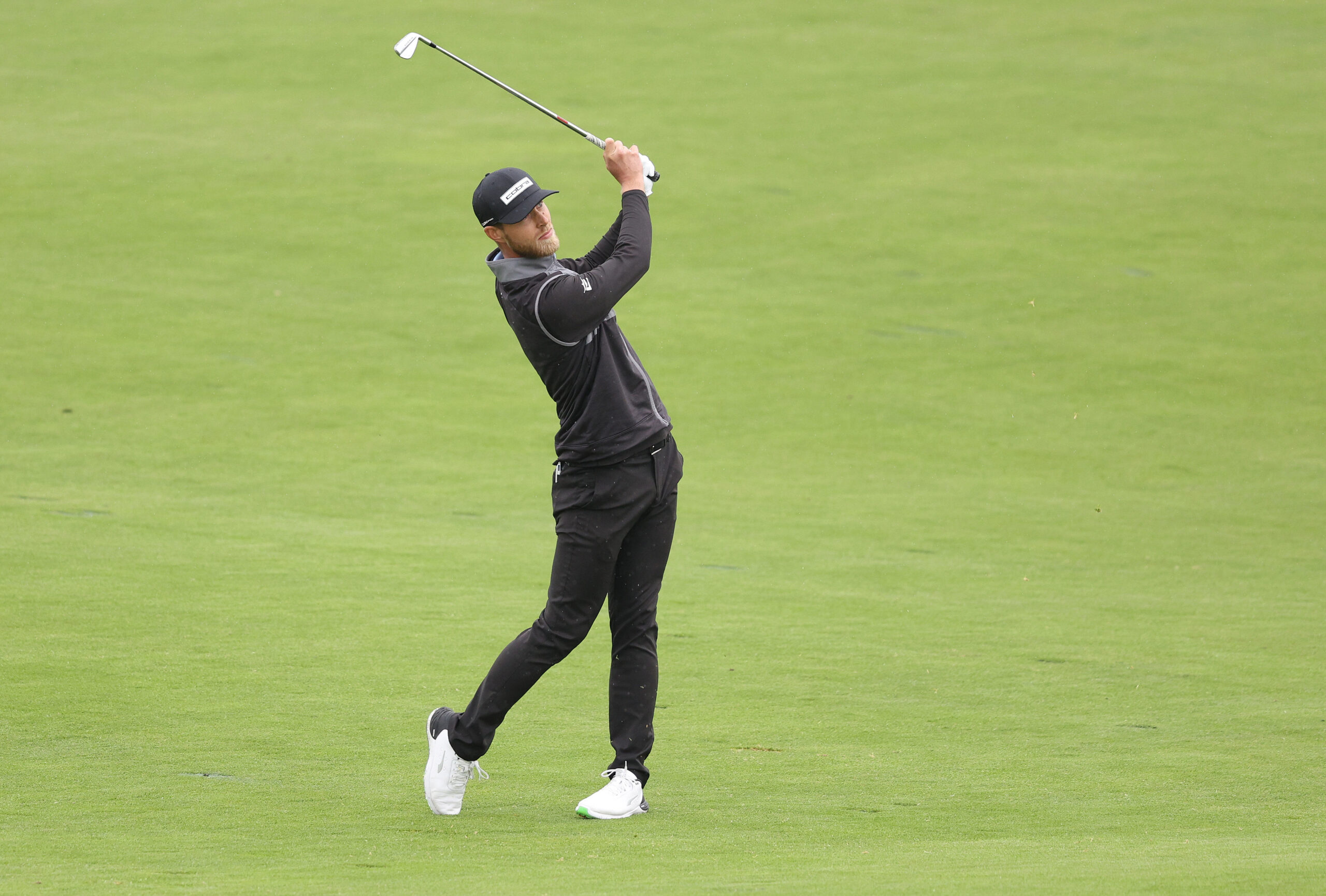 Jesper Svensson of Sweden plays his second shot on the 1st hole during the third round of the FedEx Open de France 2024 at Le Golf National