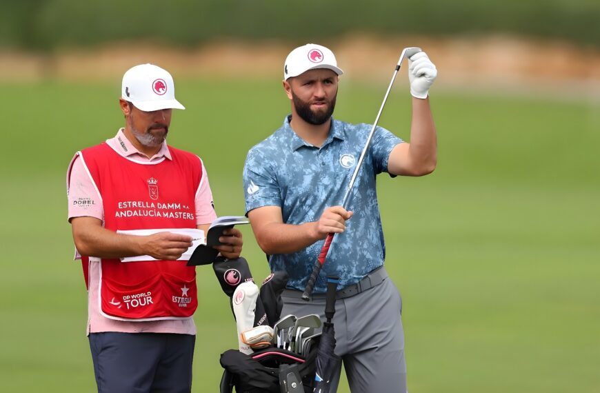 Jon Rahm with Caddie Adam @Instagram:CaddieAdam