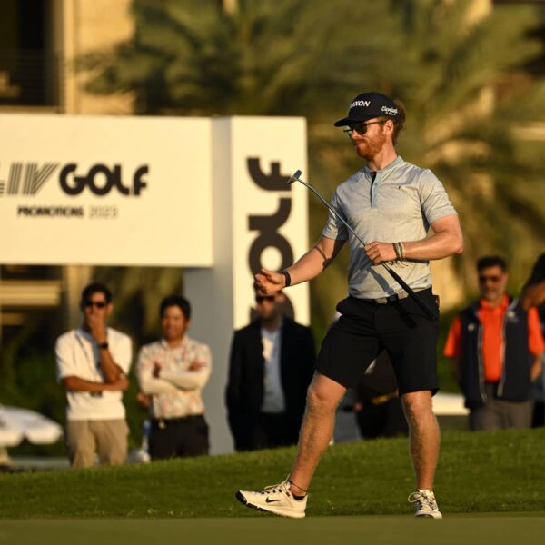 Kieran Vincent pictured at Abu Dhabi Golf Club for the LIV Golf Promotions event in 2023