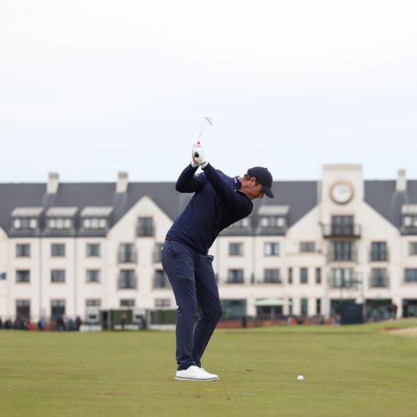 Nicolas Colsaerts of Belgium plays his second shot on the 18th hole during day two of the Alfred Dunhill Links Championship 2024 at Carnoustie Golf Links Carnoustie, Scotland