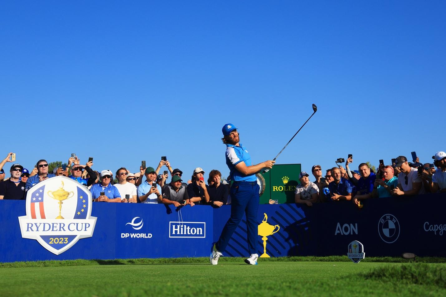 Tommy Fleetwood tees off at Ryder Cup 2023