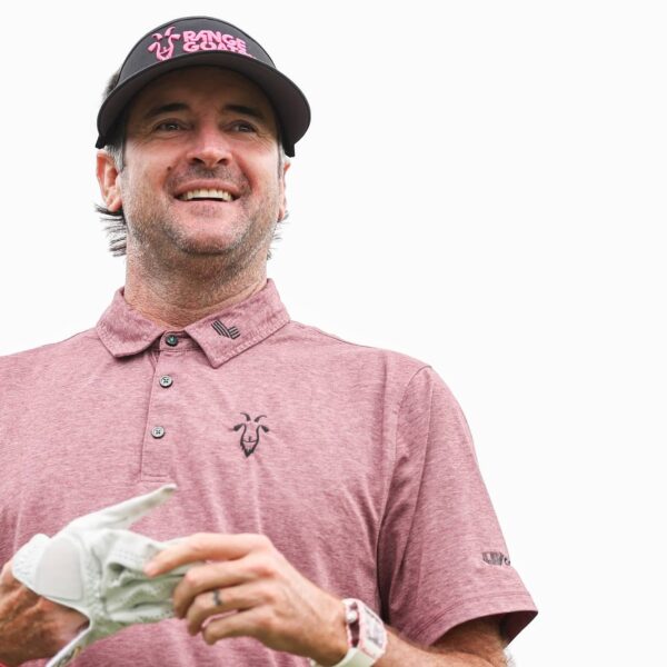 Two-time Masters winner Bubba Watson pictured on the driving range during the pro-am before the start of LIV Golf Miami at Trump National Doral