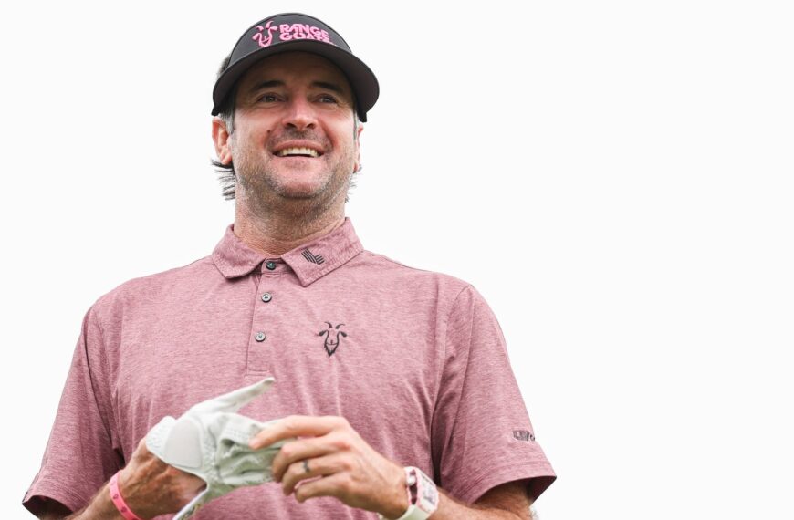 Two-time Masters winner Bubba Watson pictured on the driving range during the pro-am before the start of LIV Golf Miami at Trump National Doral