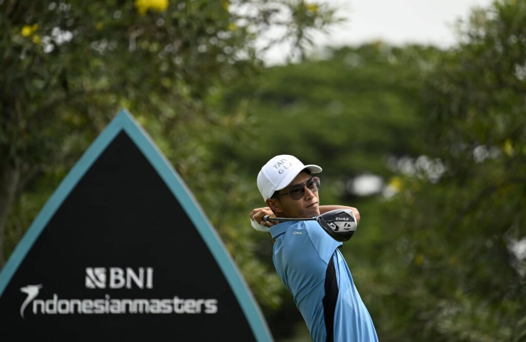 Chang Wei-lun pictured at Royale Jakarta Golf Club for the BNI Indonesian Masters, the seventh of 10 events on The International Series in 2024.