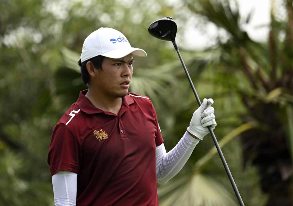 Phachara Khongwatmai pictured at Royale Jakarta Golf Club for the BNI Indonesian Masters, the seventh of 10 events on The International Series in 2024