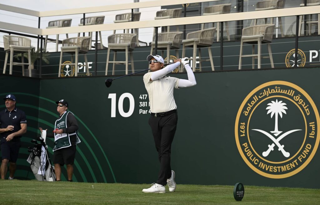 Sadom Kaewkanjana pictured at Riyadh Golf Club during the PIF Saudi International powered by SoftBank Investment Advisers, the final event on The International Series in 2024