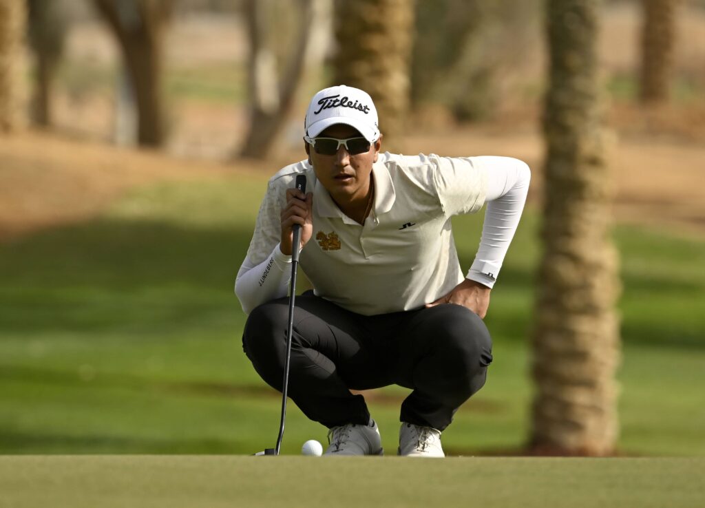 Sadom Kaewkanjana pictured at Riyadh Golf Club during the PIF Saudi International powered by SoftBank Investment Advisers, the final event on The International Series in 2024