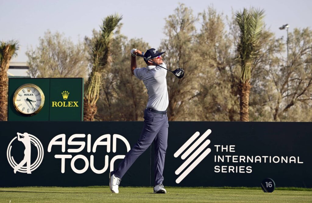 John Catlin pictured at the PIF Saudi International powered by SoftBank Investment Advisers the 10th of 10 tournaments on The International Series in 2024.