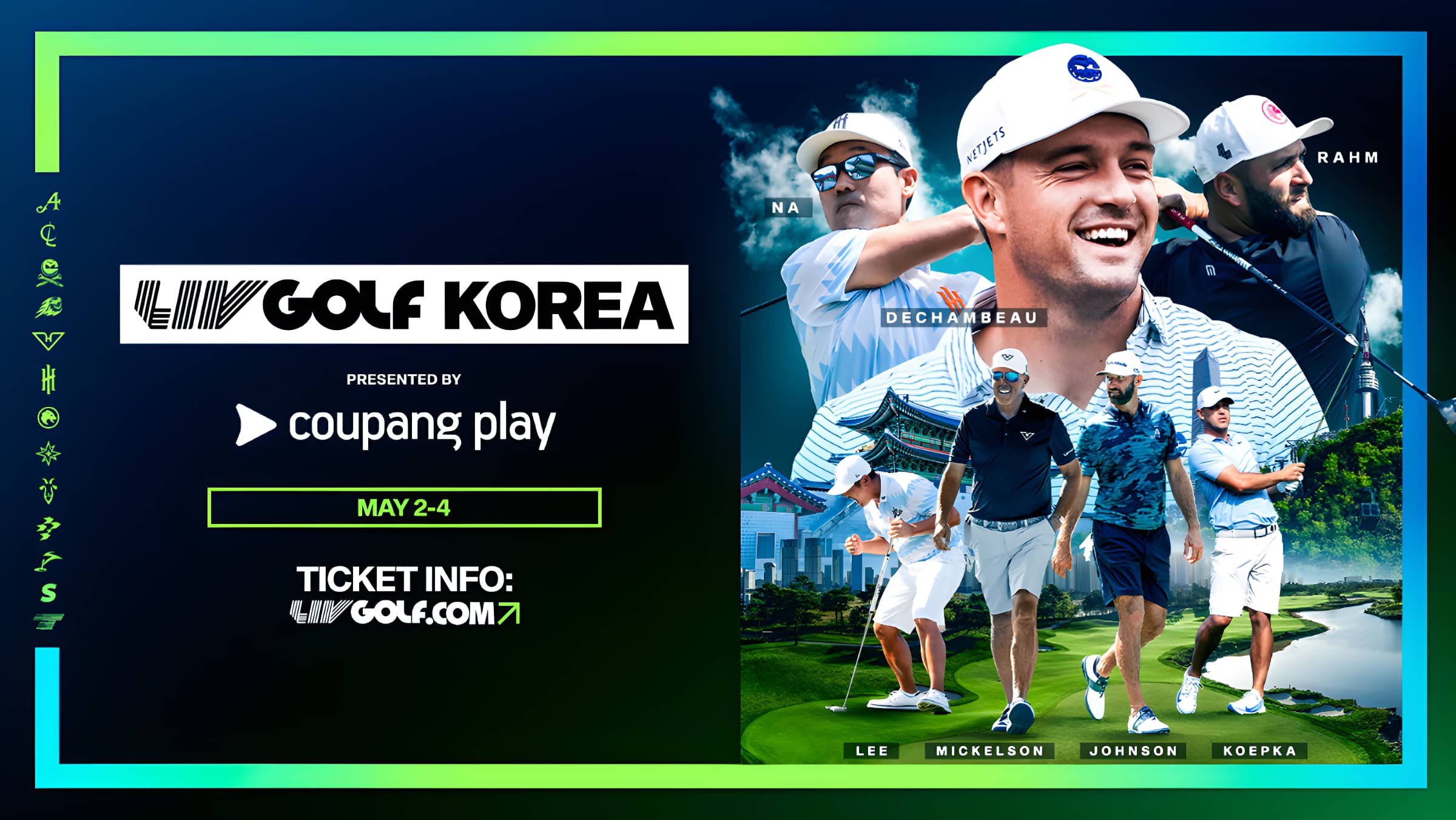 LIV Golf Korea Coupang Play Poster