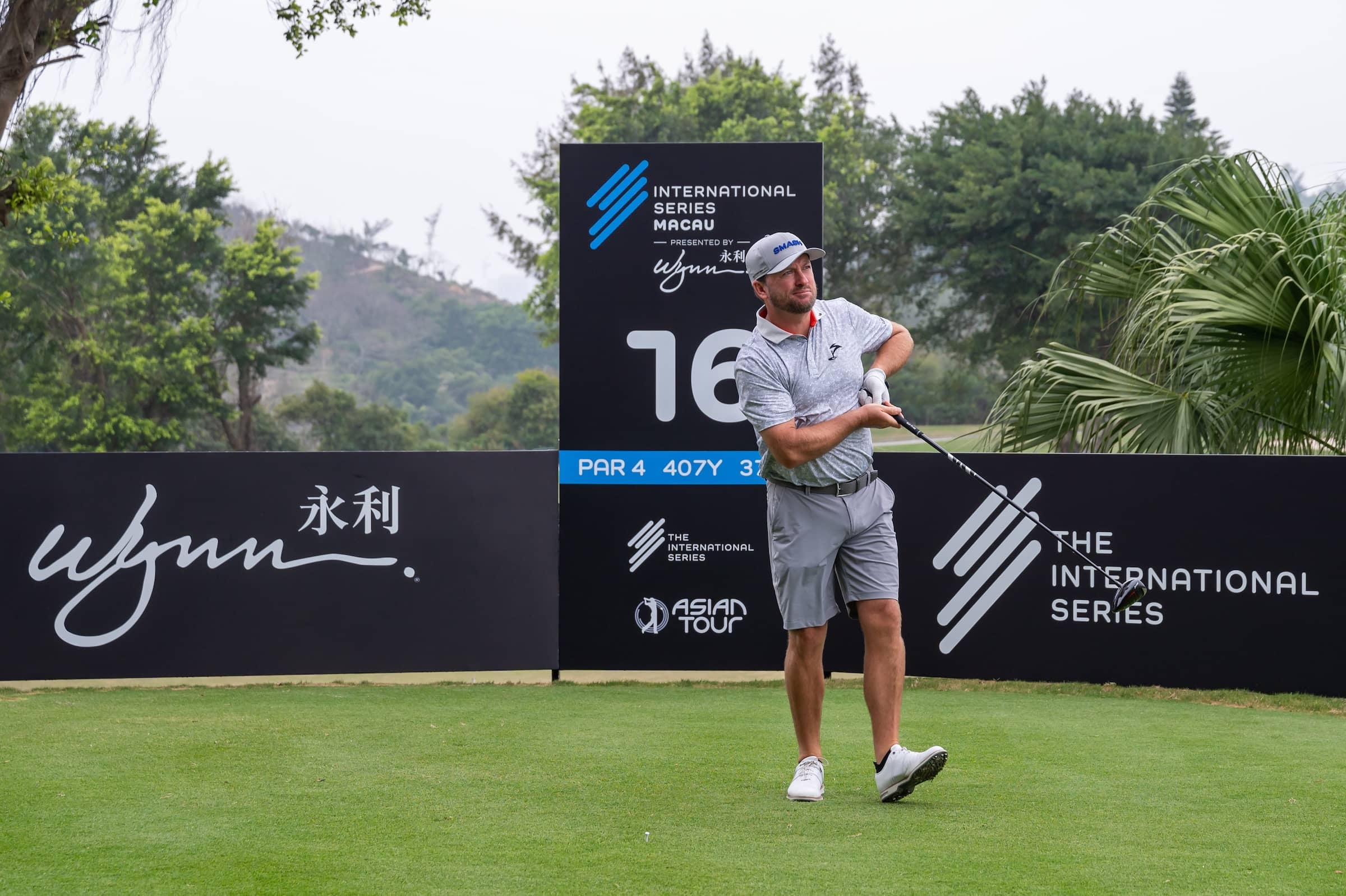 Graeme McDowell pictured at Macau Golf and Country Club last season during International Series Macau