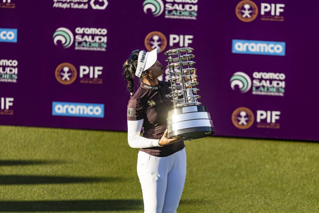 Thailand’s Tavatanakit lifted the Saudi Ladies International trophy last year after an emotional win