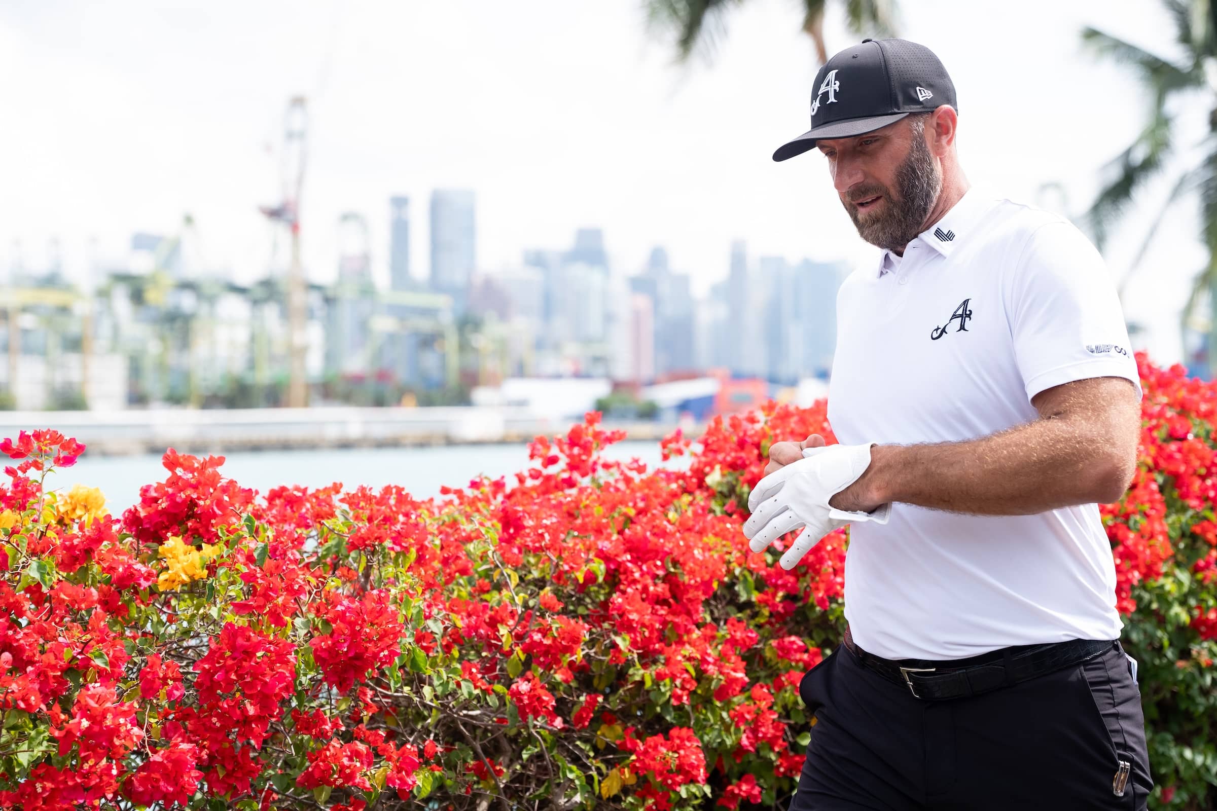 Captain Dustin Johnson of 4Aces GC seen during the second round of LIV Golf Singapore at Sentosa Golf Club on Saturday, March 15, 2025 in Sentosa, Singapore