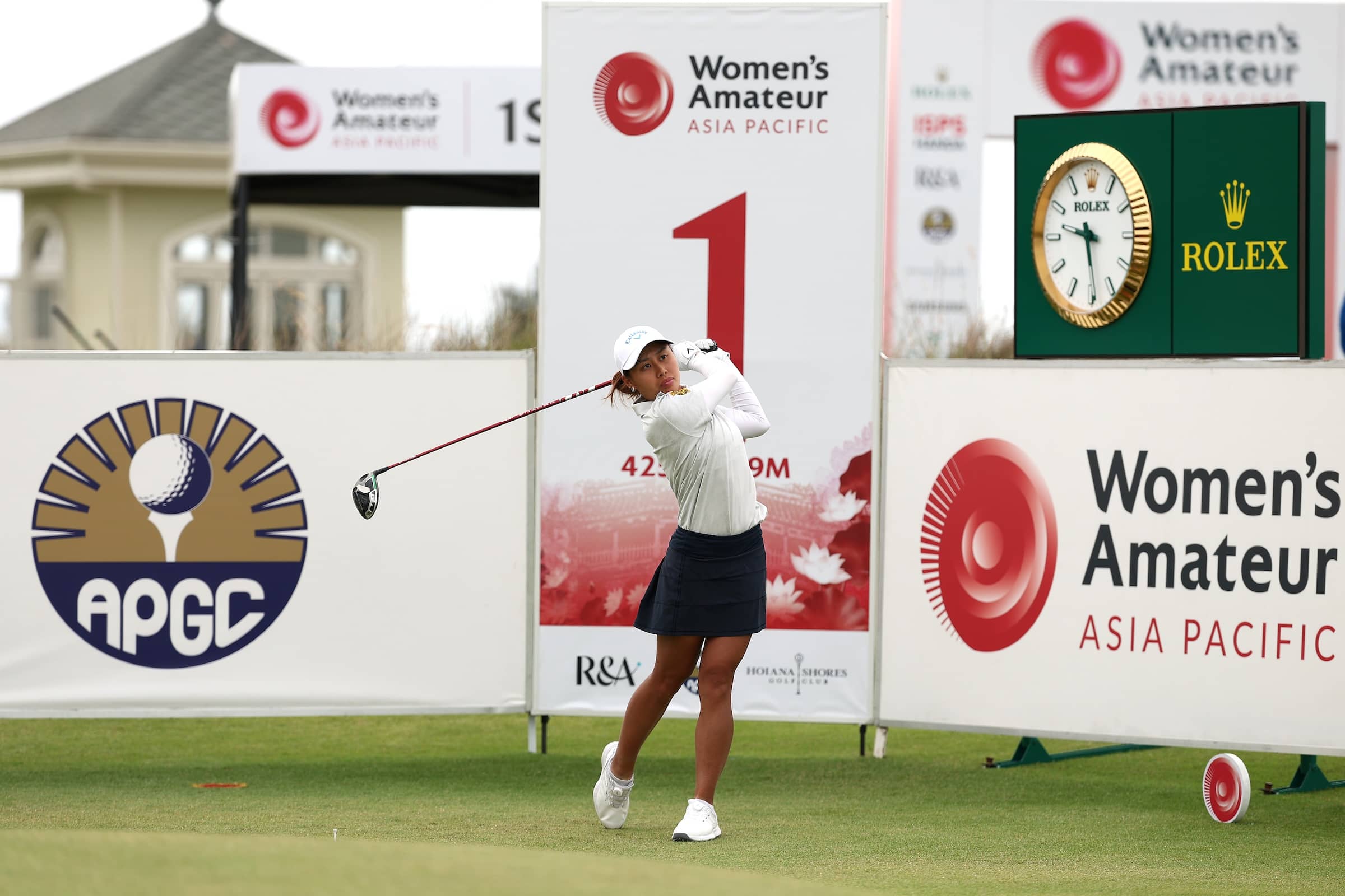 Jeneath Wong of Malaysia leads after the third round of the Women's Amateur Asia-Pacific championship.