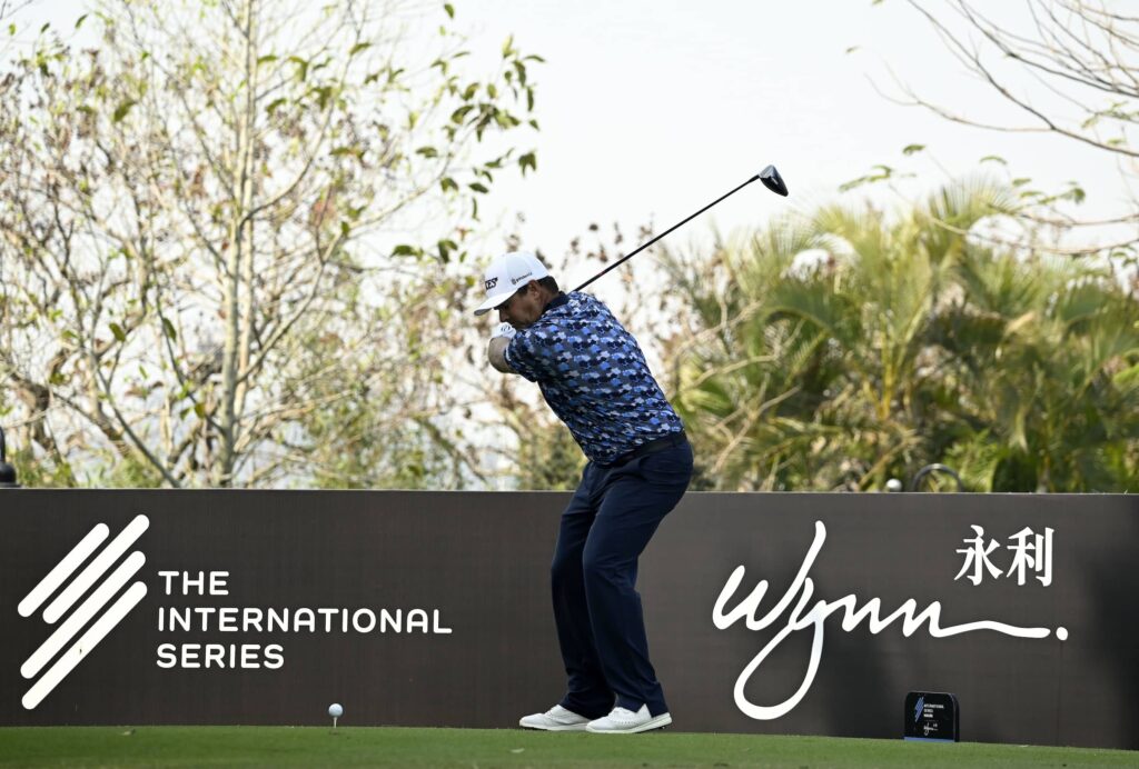 Patrick Reed pictured at Macau Golf and Country Club during International Series Macau