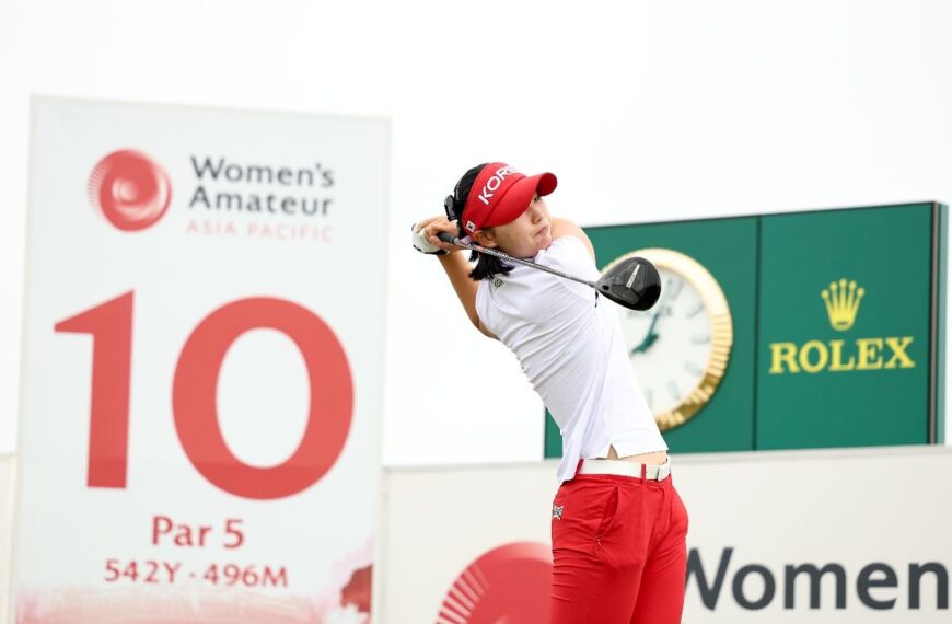 Seo Jin Park of the Republic of Korea leads after the first round of the Women's Amateur Asia-Pacific championship.