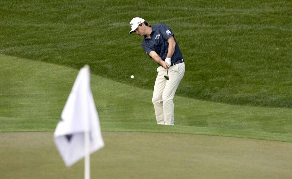 Ollie Schniederjans pictured at DLF Golf and Country Club during International Series India
