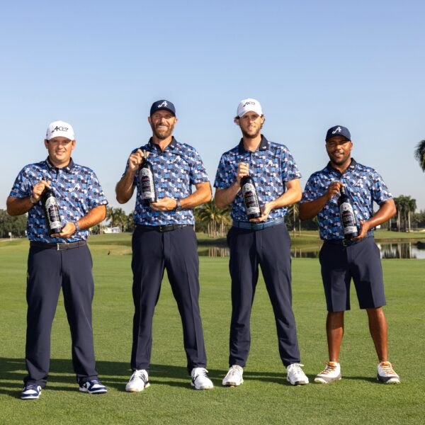 Patrick Reed, Captain Dustin Johnson, Thomas Pieters and Harold Varner III of 4Aces GC