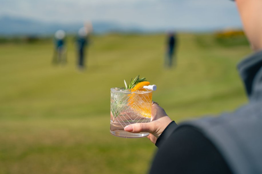 Ben Lomond Gin being drunk on course