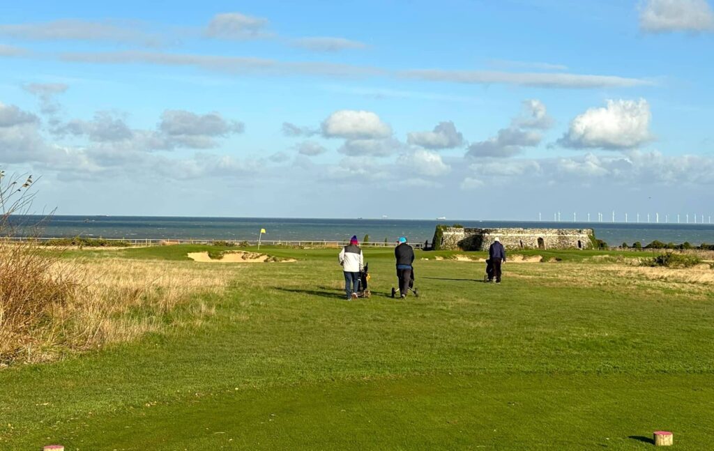 Golfers 0n Kent Course
