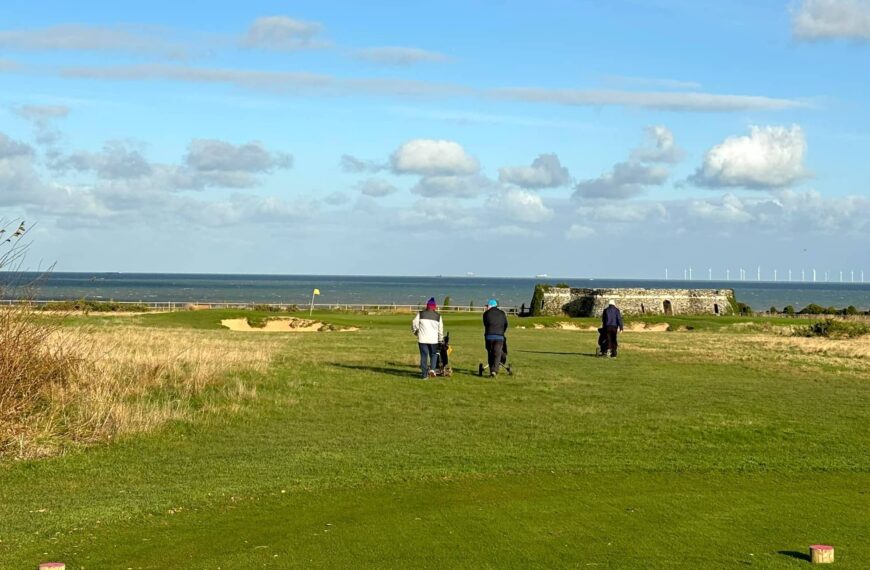 Golfers 0n Kent Course