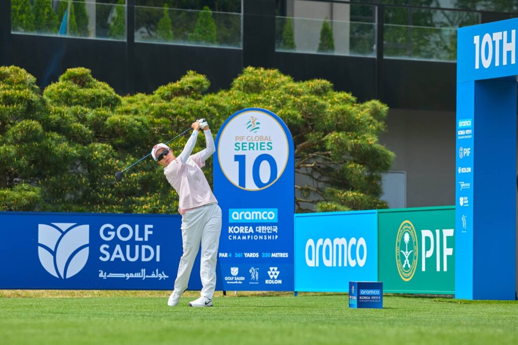 Hyo Joo Kim pictured at New Korea Country Club for the Aramco Korea Championship, the second of five events on the PIF Global Series in 2025.