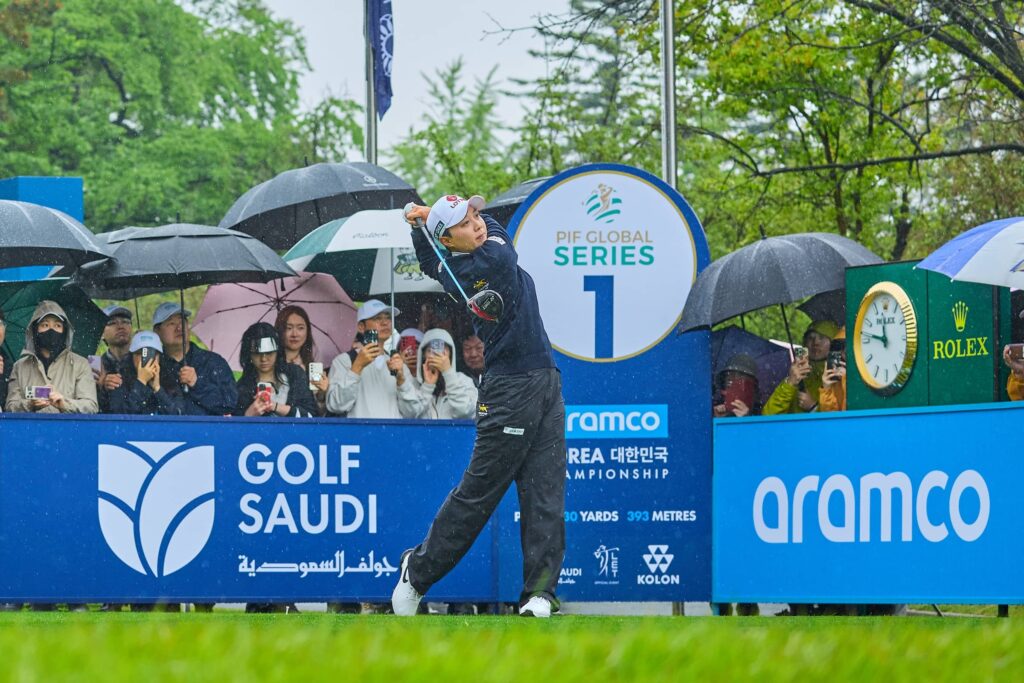 Hyo Joo Kim pictured at New Korea Country Club for the Aramco Korea Championship, the second of five events on the PIF Global Series in 2025.