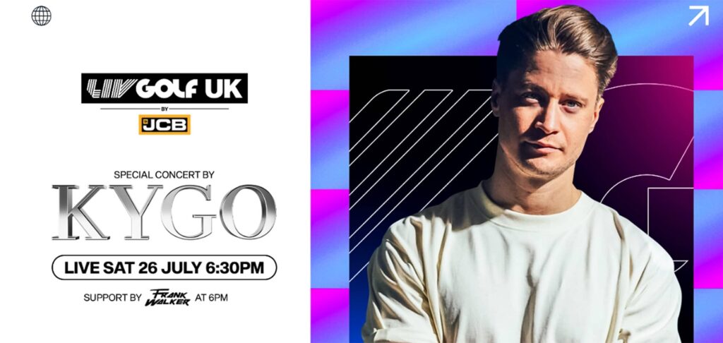 KYGO LIV Golf UK 2025