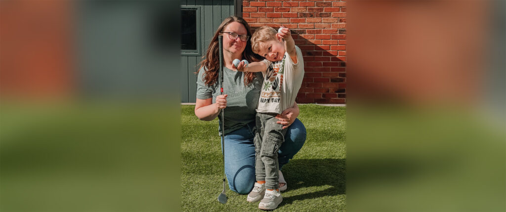 Lanie Bayliss and son Fletcher