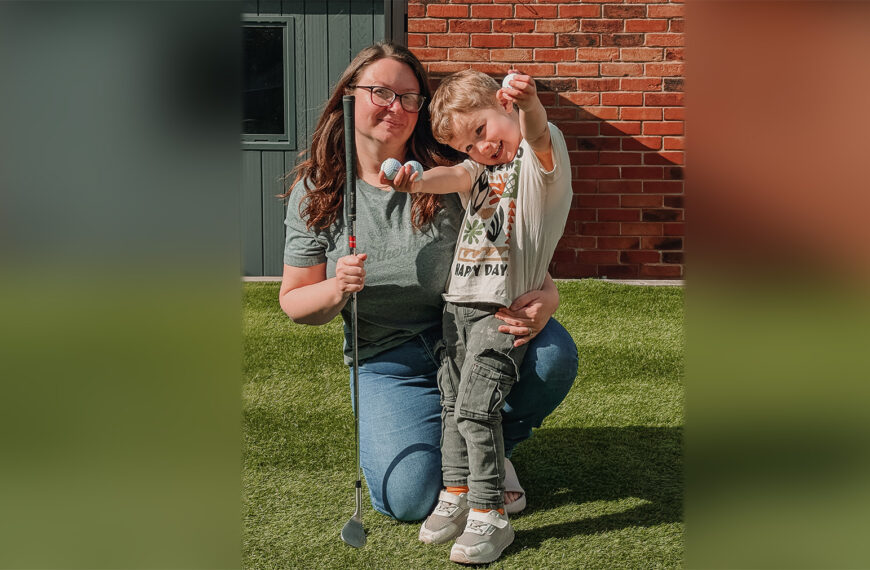 Lanie Bayliss and son Fletcher