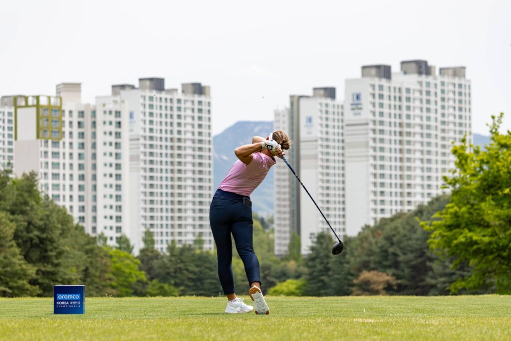 Patricia Isabel Schmidt pictured at New Korea Country Club for the Aramco Korea Championship, the second of five events on the PIF Global Series in 2025.