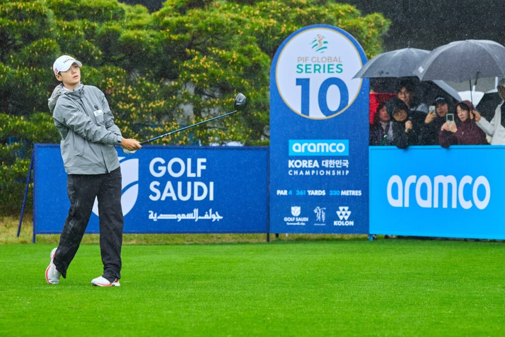 Sung Hyun Park pictured at New Korea Country Club for the Aramco Korea Championship, the second of five events on the PIF Global Series in 2025.