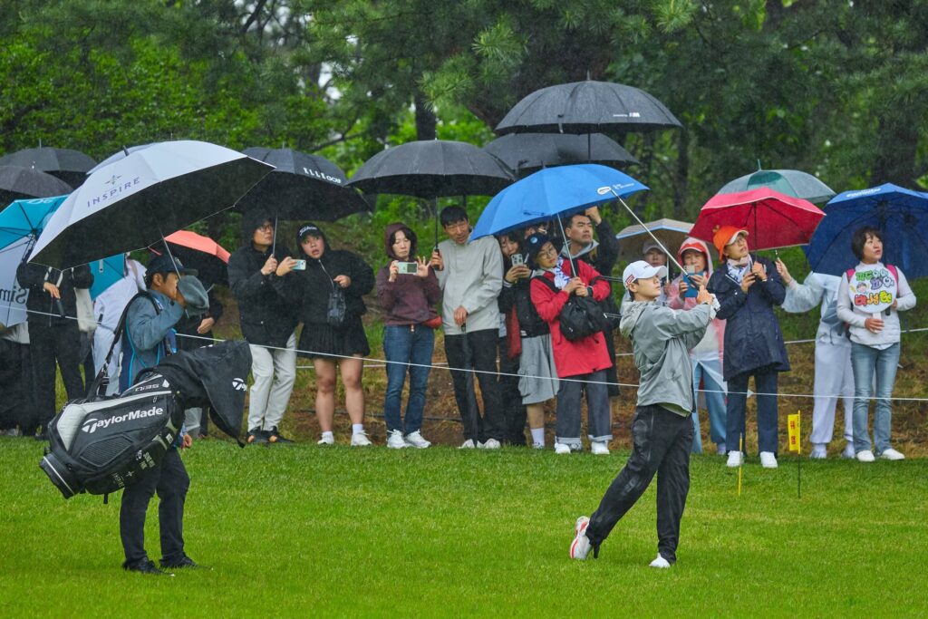 Sung Hyun Park pictured at New Korea Country Club for the Aramco Korea Championship, the second of five events on the PIF Global Series in 2025.